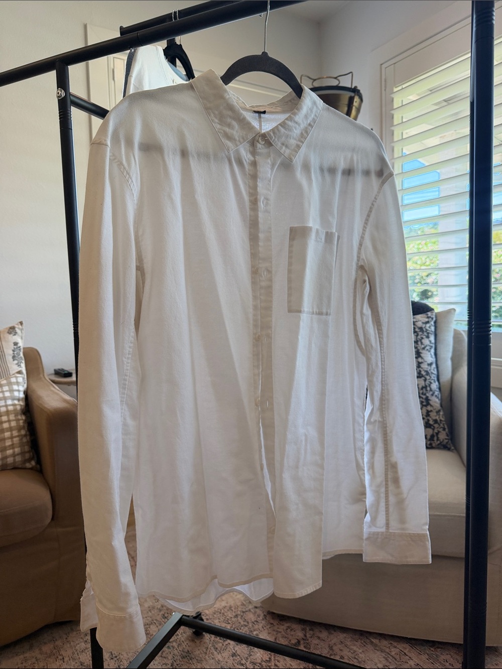 lululemon athletica White Men's Long-Sleeve Button Shirt